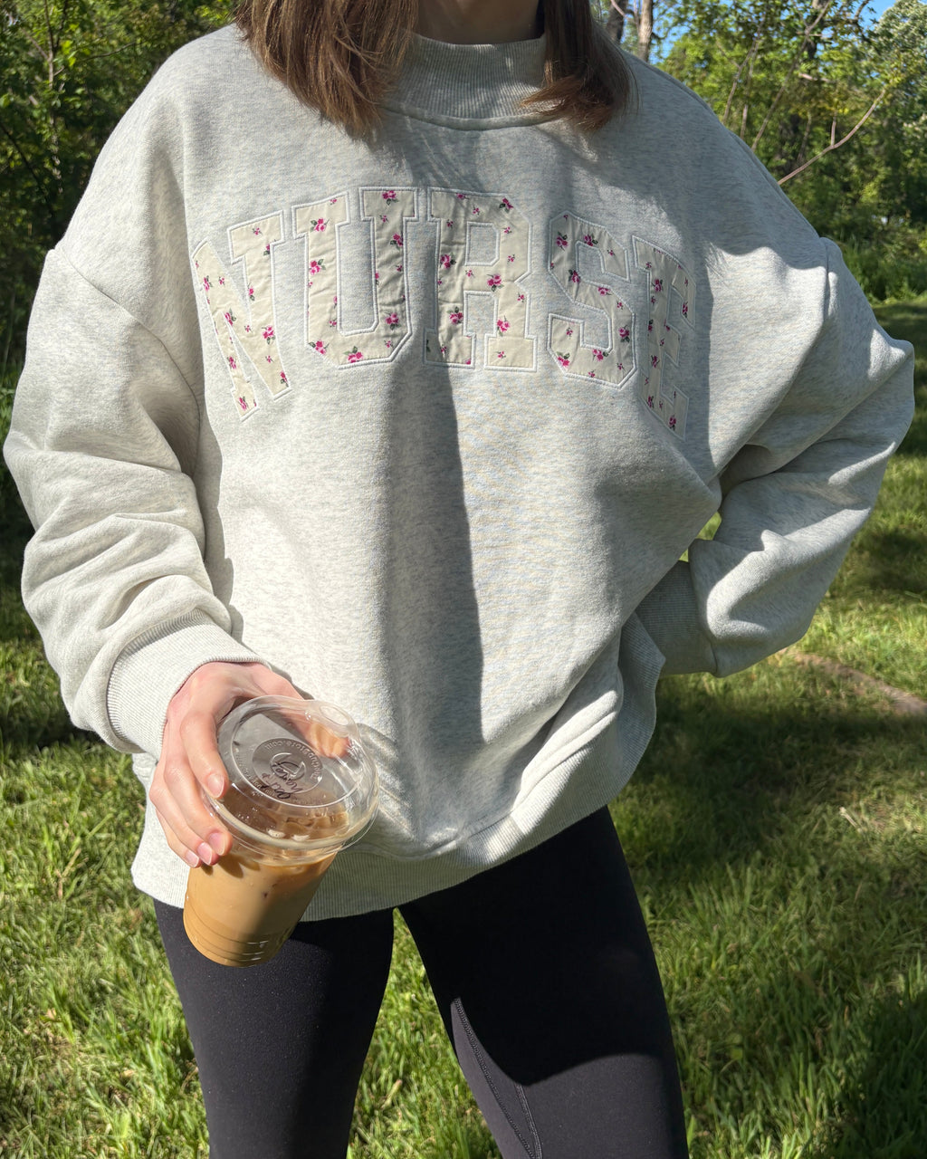 Cozy mock neck for nurses